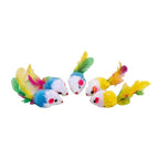 Interactive Rattle Mouse Cat Toy Set Plush Hunting Mice Toys for Indoor Cats and Kittens