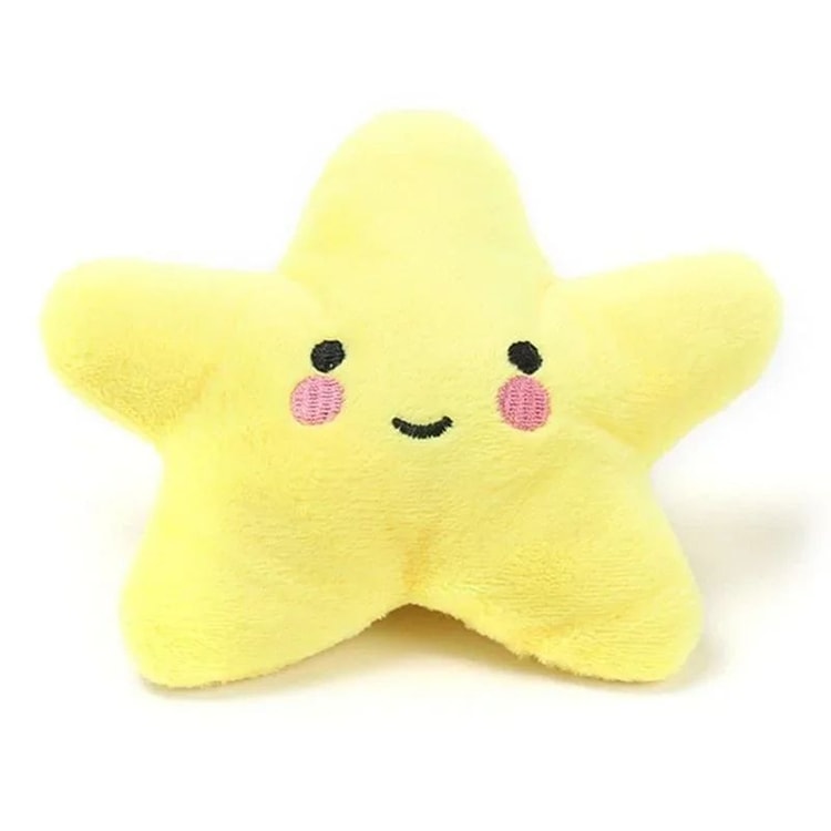 Plush Squeaky Star Pet Toy Soft Pentagram Interactive Chew and Play Toy for Dogs and Cats