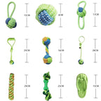 9 Piece Dog Chew Rope Toy Set for Interactive Play
