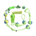 9 Piece Dog Chew Rope Toy Set for Interactive Play