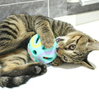 Colorful Cat Bell Ball Toys for Kittens Chase Sound and Indoor Play