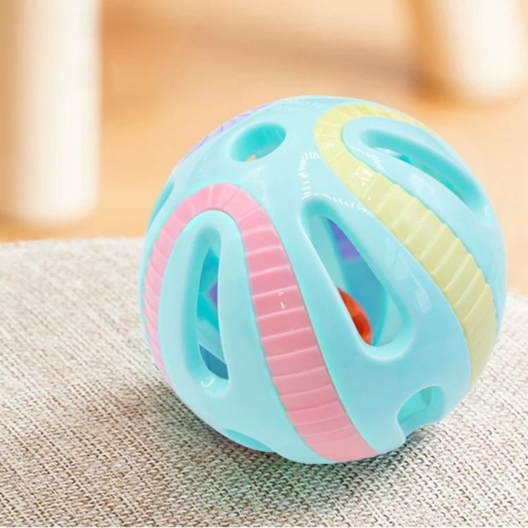 Colorful Cat Bell Ball Toys for Kittens Chase Sound and Indoor Play