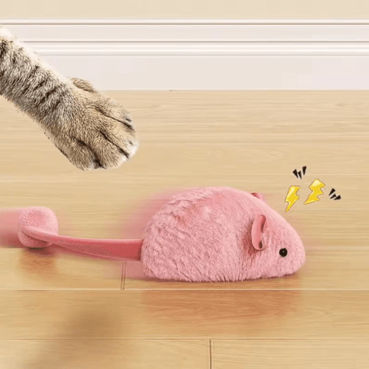 Interactive Plush Mouse Cat Toys for Indoor Kittens Self Play and Chewing