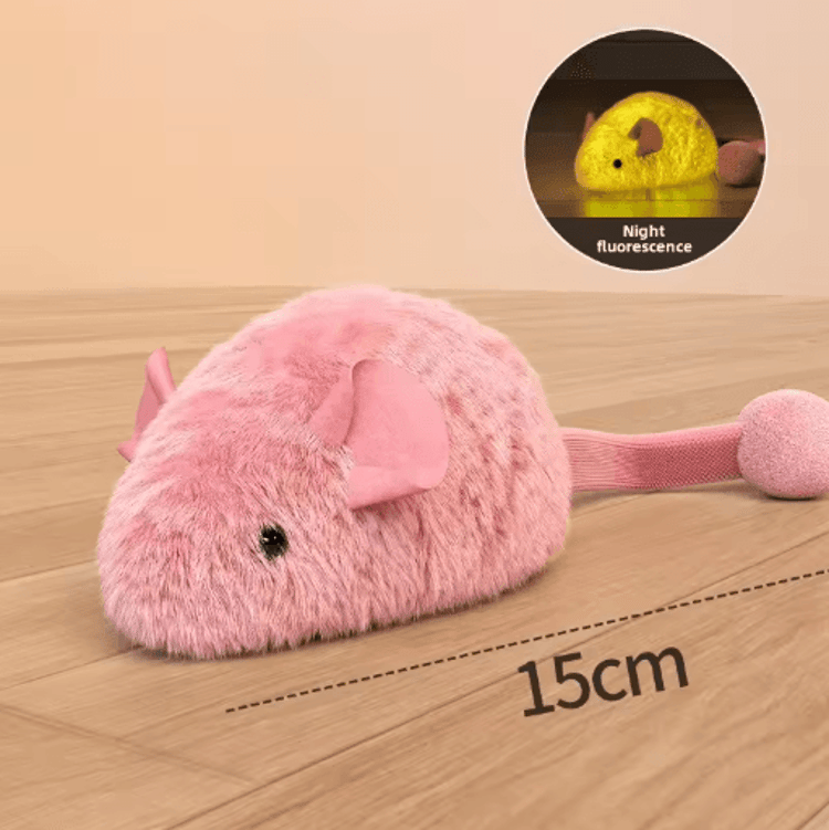 Interactive Plush Mouse Cat Toys for Indoor Kittens Self Play and Chewing