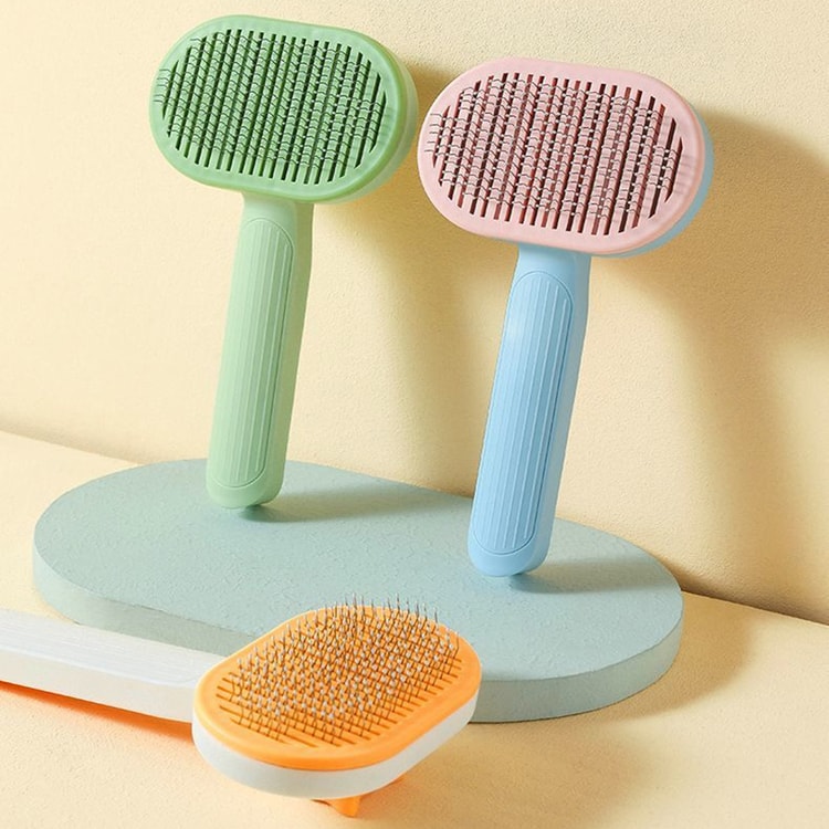 Blue Cat Short Hair Cleaning and Hair Removal Comb for Cats and Dogs