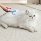 Blue Cat Short Hair Cleaning and Hair Removal Comb for Cats and Dogs