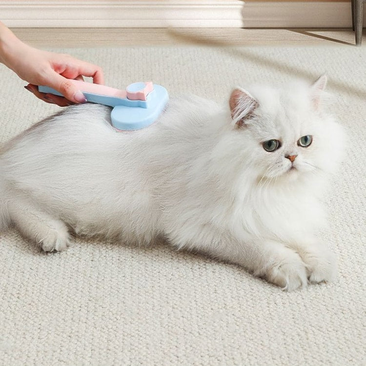 Blue Cat Short Hair Cleaning and Hair Removal Comb for Cats and Dogs