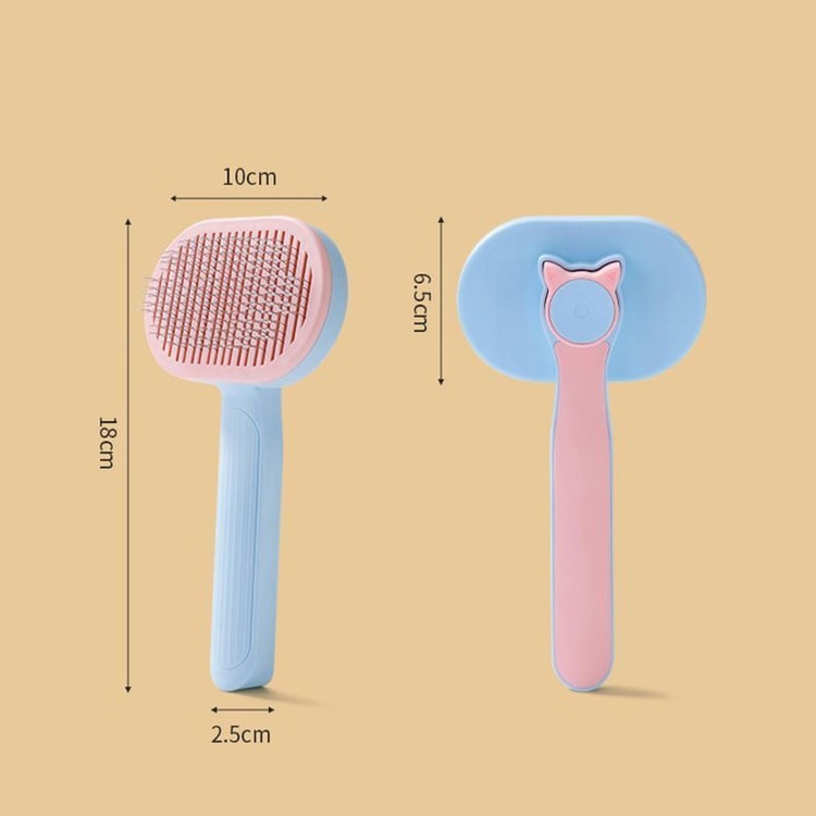 Blue Cat Short Hair Cleaning and Hair Removal Comb for Cats and Dogs