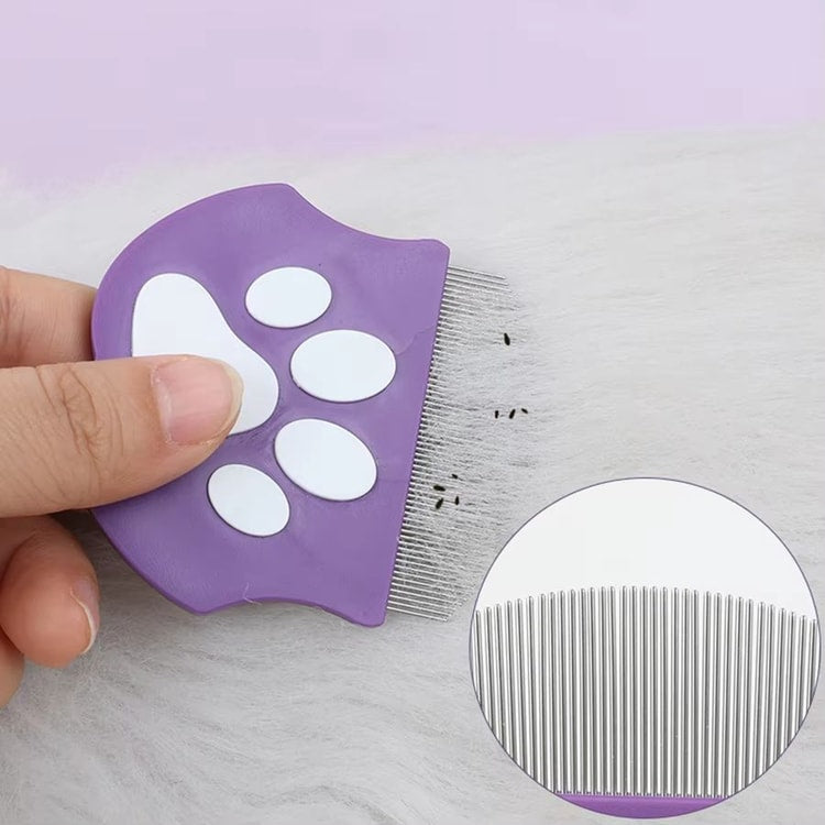 Curved Pet Grooming Comb for Cats and Dogs Face and Body Detangling Tool
