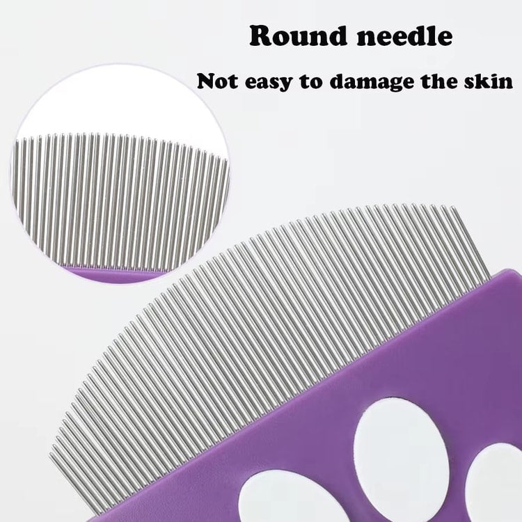 Curved Pet Grooming Comb for Cats and Dogs Face and Body Detangling Tool