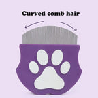 Curved Pet Grooming Comb for Cats and Dogs Face and Body Detangling Tool