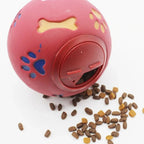 Interactive Dog Treat Dispensing Chew Ball Durable Rubber Pet Toy