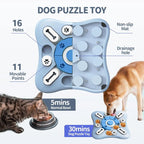 Interactive Slow Feeder Dog Toy Food Dispenser and Training Puzzle Bowl