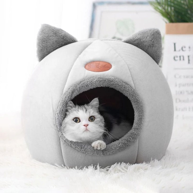 Cozy Indoor Pet Cave Bed for Cats and Small Dogs