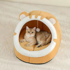 Premium Pet Cave Bed for Cats and Small Dogs