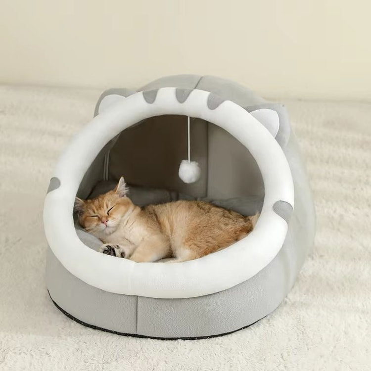 Premium Pet Cave Bed for Cats and Small Dogs