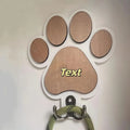 Wooden Paw Print Dog Leash Holder for Pet Accessories