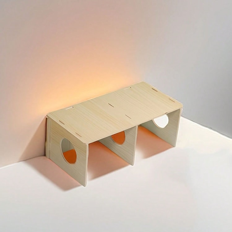 Solid Wood Hideaway House for Hamsters and Small Pets